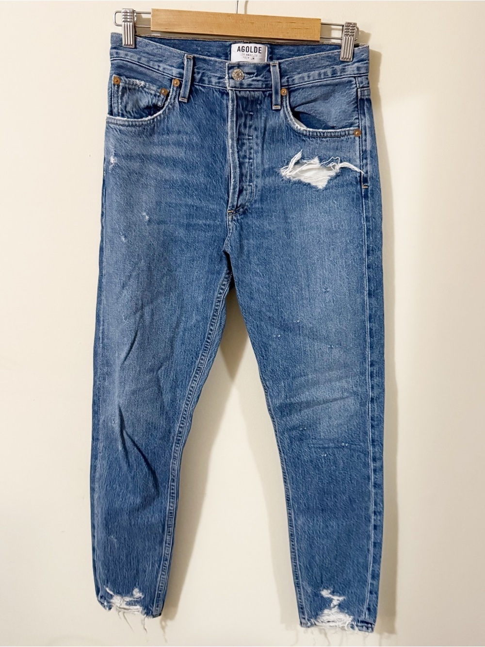 Agolde Womens Distressed Skinny Jeans Size 25